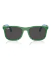 Ray-ban Junior Rb9077s Square-frame Sunglasses In Green