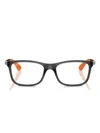 Ray-ban Junior Rectangle-frame Glasses In Gold