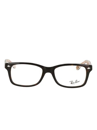Ray-ban Junior Rectangular-frame Glasses In Brown