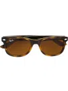 Ray-ban Junior Rectangular Shaped Sunglasses In Brown