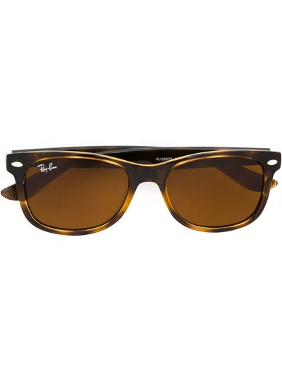 Ray-ban Junior Kids' Rectangular Shaped Sunglasses In Brown