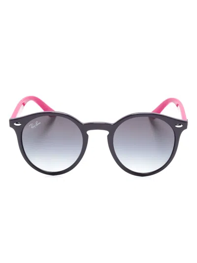 Ray-ban Junior Kids' Round-frame Sunglasses In Purple