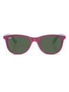 Ray-ban Junior Rounded Frame Sunglasses In Gray