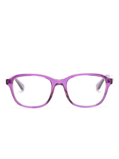 Ray-ban Junior Kids' Square-frame Glasses In Purple