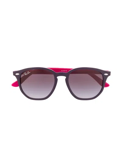 Ray-ban Junior Kids' Tinted Wayfarer Sunglasses In Blue