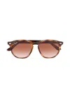 Ray-ban Junior Kids' Tortoiseshell Wayfarer Sunglasses In 棕色