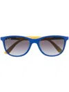 Ray-ban Junior Two-tone Round-frame Sunglasses In Blue