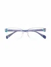 Ray-ban Junior Two-tone Square Shaped Glasses In Blue
