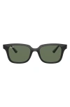 Ray Ban Kids Rb9071s Sunglasses In Shiny Black/dark Green