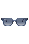 Ray Ban Junior Wayfarer 48mm Sunglasses In Transparent Blue Grey Gradient