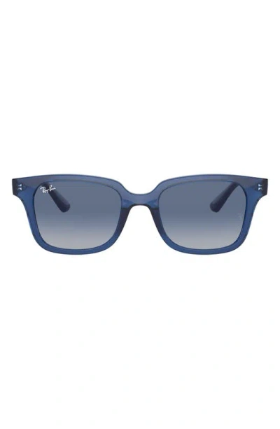 Ray Ban Kids' Junior Wayfarer 48mm Sunglasses In Transparent Blue Grey Gradient