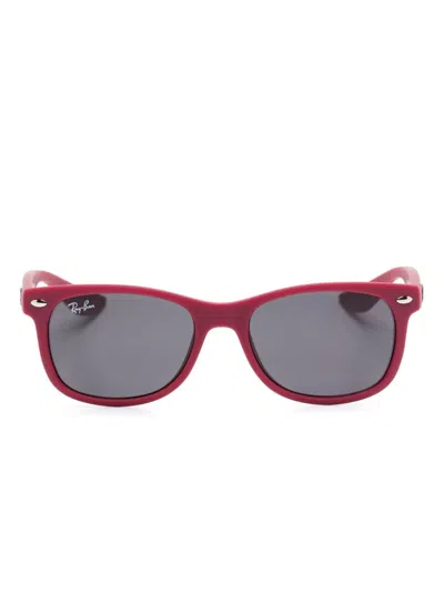 Ray-ban Junior Kids' Wayfarer-frame Sunglasses In Red