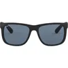 Ray Ban Ray-ban Justin 54mm Polarized Sunglasses In Black Rubber/dark Blue