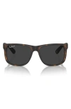Ray Ban Justin Classic Sunglasses Havana Frame Grey Lenses Polarized 54-16 In Havana