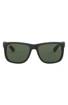 Ray Ban Ray-ban Justin 54mm Rectangular Sunglasses In Black/green
