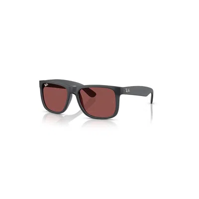 Ray Ban Justin Classic Sonnenbrillen Opalgrau Fassung Violett Glas 54-16