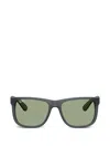 Ray Ban Ray-ban Justin 54mm Rectangular Sunglasses In Green