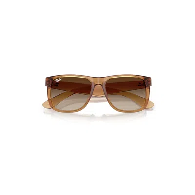 Ray Ban Justin Classic Sunglasses Rubber Beige Frame Brown Lenses 54-16