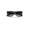 Ray Ban Justin Classic Sunglasses Rubber Blue Frame Grey Lenses 55-17 In Rubber Blue