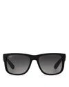 Ray Ban Ray-ban Justin Polarized Square Sunglasses, 55mm In Dark Gray/black
