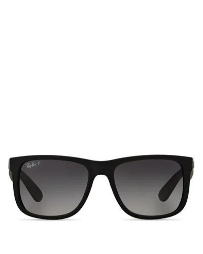 Ray Ban Ray-ban Justin Polarized Square Sunglasses, 55mm In Dark Gray/black