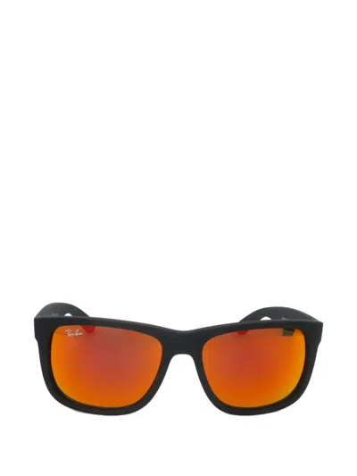 Ray Ban Justin Rectangle-frame Sunglasses In Multi