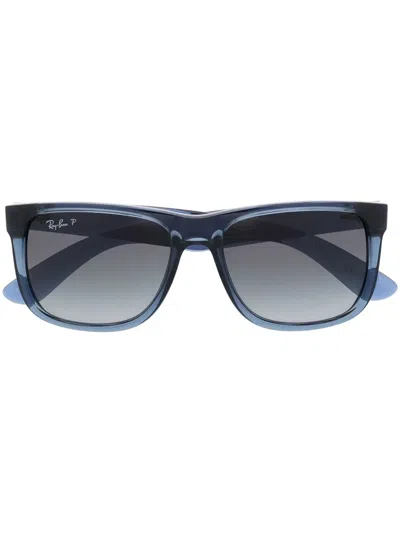 Ray Ban Justin Square-frame Sunglasses In Blue