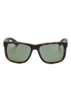 Ray Ban Justin Square-frame Sunglasses In Brown
