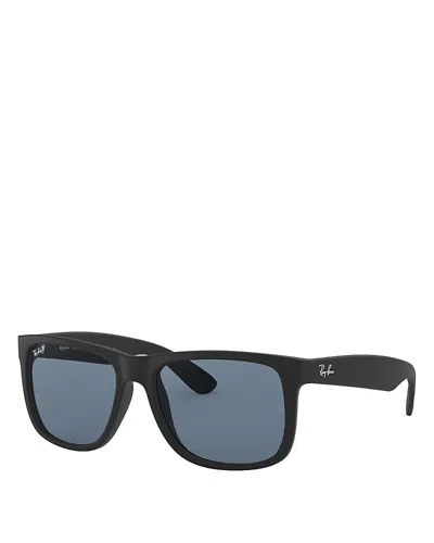 Ray Ban Justin Sunglasses In Black/blue Solid
