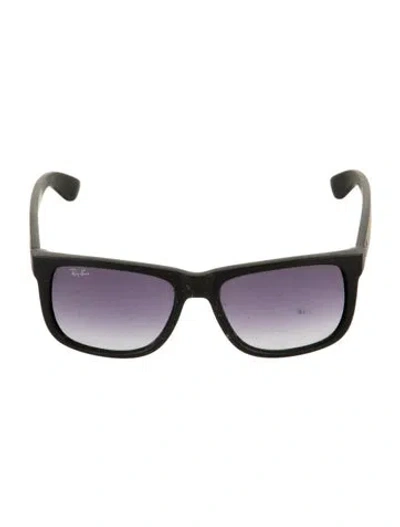 Pre-owned Ray Ban Justin Square Sunglasses In Grey