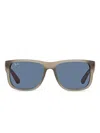 Ray Ban Justin Color Mix Sonnenbrillen Braun Fassung Blau Glas 50-16 In Grey