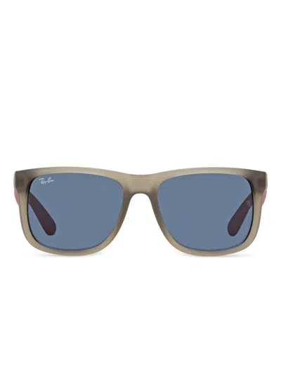 Ray Ban Justin Color Mix Sonnenbrillen Braun Fassung Blau Glas 50-16 In Brown On Black