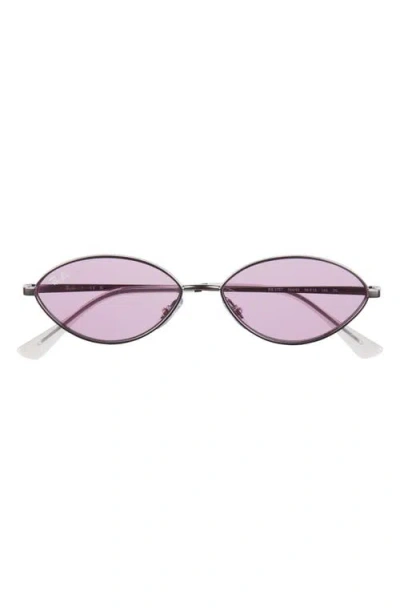 Ray Ban Ray-ban Kai 56mm Oval Sunglasses In Gunmetal Dark Violet