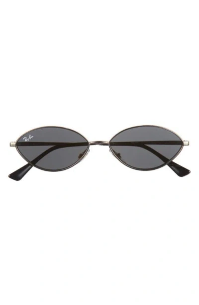 Ray Ban Ray-ban Kai 56mm Oval Sunglasses In Pale Gold Dark Grey