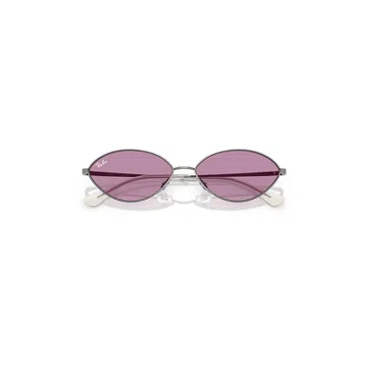 Ray Ban Kai Bio-based Sunglasses Gunmetal Frame Violet Lenses 59-15