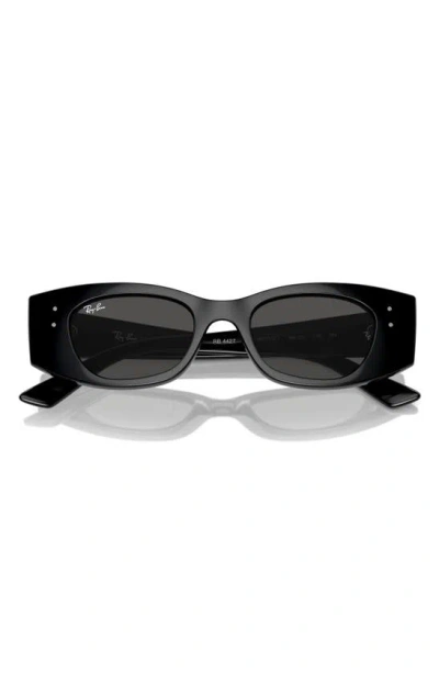 Ray Ban Ray-ban Kat 49mm Small Rectangular Sunglasses In Black