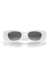Ray Ban Kat Bio-based Sunglasses White Frame Grey Lenses 49-20 In White