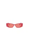 Ray Ban Womens Coral Rb4430 Zena Bio-based Irregular-frame Injected Sunglasses In Pink
