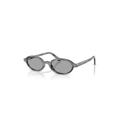 Ray Ban Khal Bio-based Sonnenbrillen Dunkelgrau Havana Fassung Blau Glas 48-20