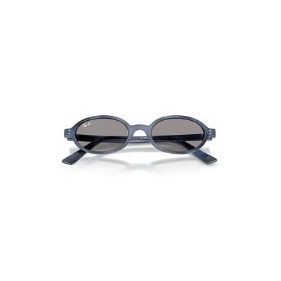 Ray Ban Khal Bio-based Sunglasses Blue Havana Frame Grey Lenses 48-20
