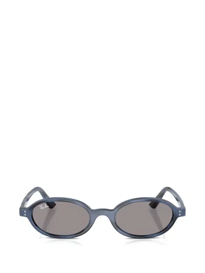 Ray Ban Khal Oval-frame Sunglasses In Blue