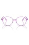 Ray Ban Ray-ban Kids' 44mm Small Phantos Optical Glasses In Transparent Violet