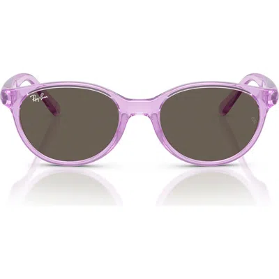 Ray Ban Ray-ban Kids' 45mm Oval Sunglasses In Transparent Violet