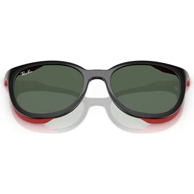 Ray Ban Ray-ban Kids' 45mm Phantos Optical Glasses & Clip-on Sunglasses In Dark Green