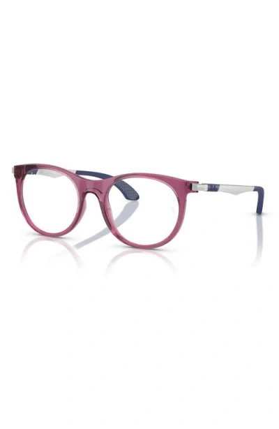 Ray Ban Ray-ban Kids' 45mm Phantos Optical Glasses In Transparent Violet