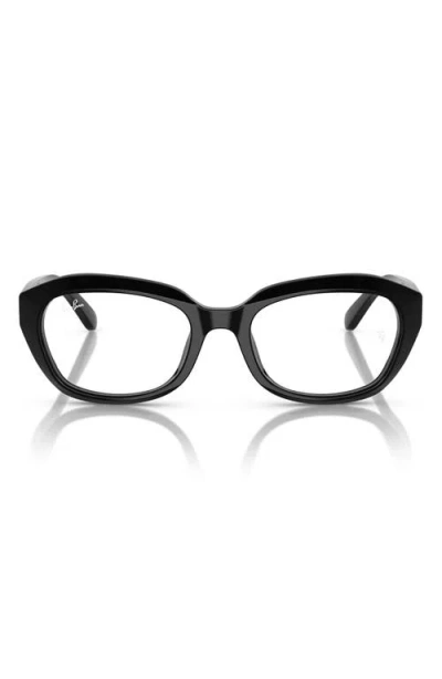Ray Ban Ray-ban Kids' 46mm Oval Optical Glasses In Black