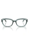 Ray Ban Ray-ban Kids' 46mm Oval Optical Glasses In Green