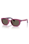 Ray Ban Ray-ban Kids' 46mm Pillow Optical Glasses & Clip-on Sunglasses In Brown