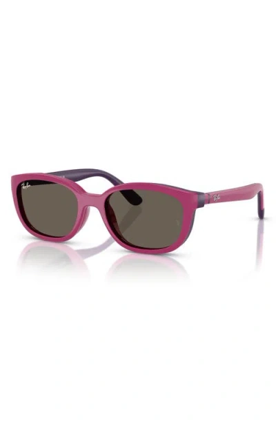 Ray Ban Ray-ban Kids' 46mm Pillow Optical Glasses & Clip-on Sunglasses In Brown