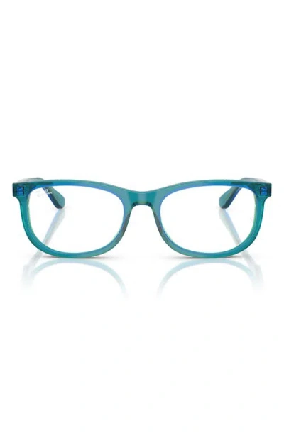 Ray Ban Ray-ban Kids' 46mm Pillow Optical Glasses In Blue Green